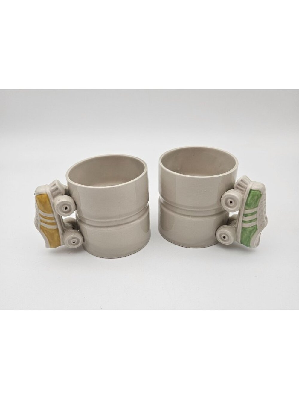 Vintage Takahashi Roller Disco Ceramic Mugs Set of 2 Roller Skates Roller Derby